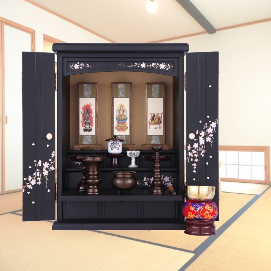 蒔絵の桜が美しいモダン仏壇彩さくら16号 - 木谷仏壇 仏壇┃仏具┃直営 