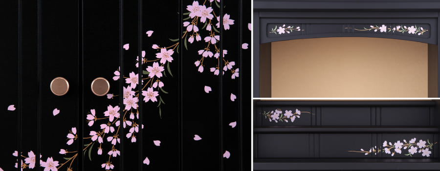 蒔絵の桜が美しいモダン仏壇彩さくら16号 - 木谷仏壇 仏壇┃仏具┃直営 