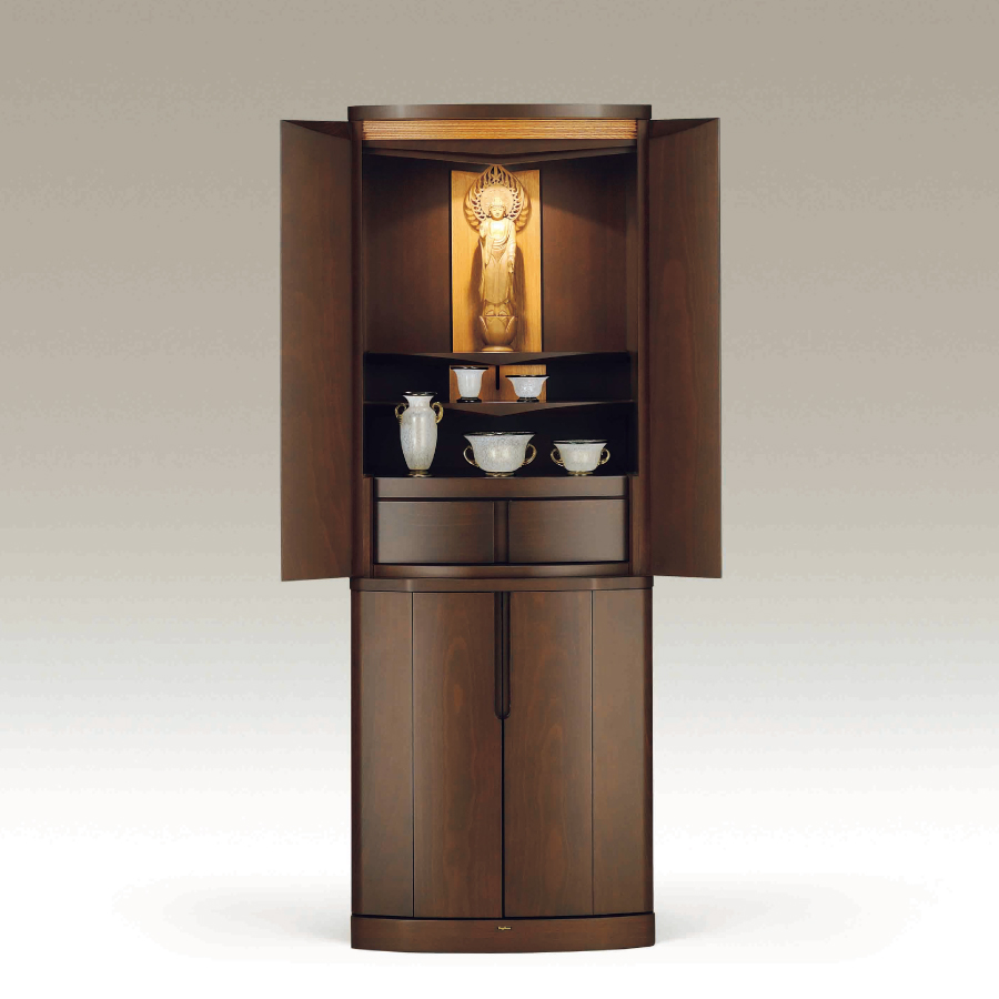 仏壇 台付 ルピナス ダーク 1500 モダン仏壇 現代仏壇 ギャラリーメモリア br\u003e現代仏壇１年保証付き べータ 幅430mm 高さ1200mm 省