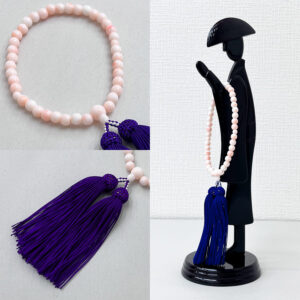 お得な念珠 女性用セット 珊瑚 数珠 女性念珠 数珠入れ 福袋 - 木谷