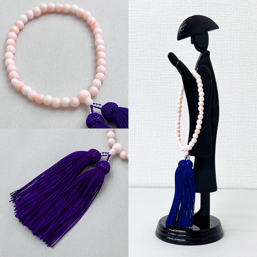 お得な念珠福袋 女性用セット 珊瑚 数珠 女性念珠 数珠入れ - 木谷仏壇